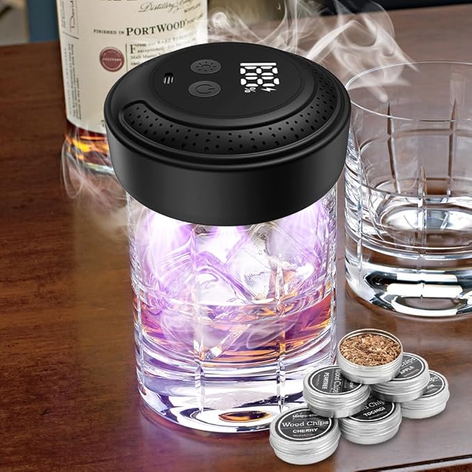 2025 New Electric Whiskey Smoker Kit with 6 Wood Chips