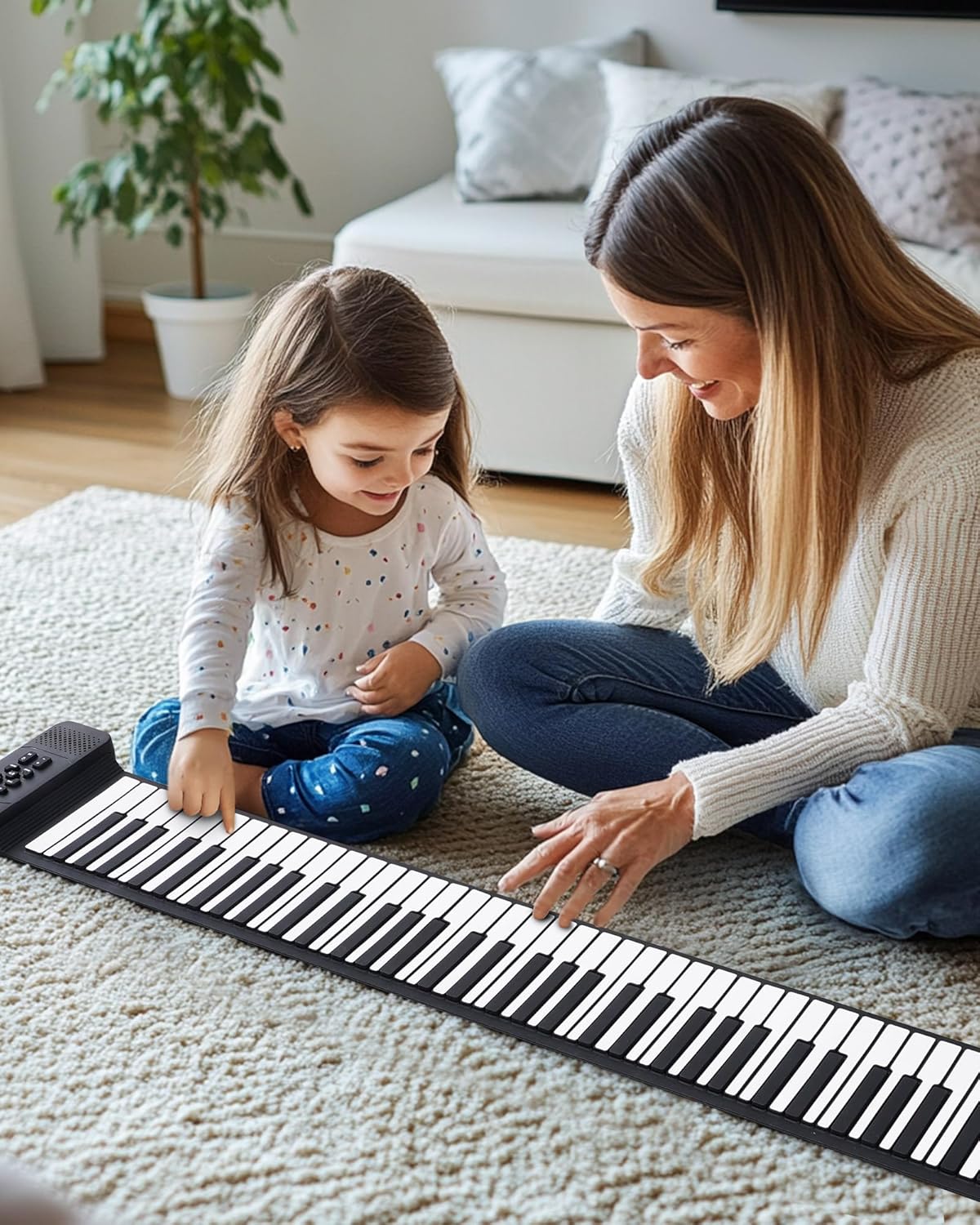 Portable Electric 49 Key Roll Up Keyboard Piano