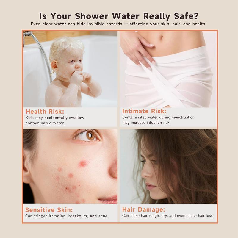 Filtered Shower Head with KDF + Calcium Sulfite