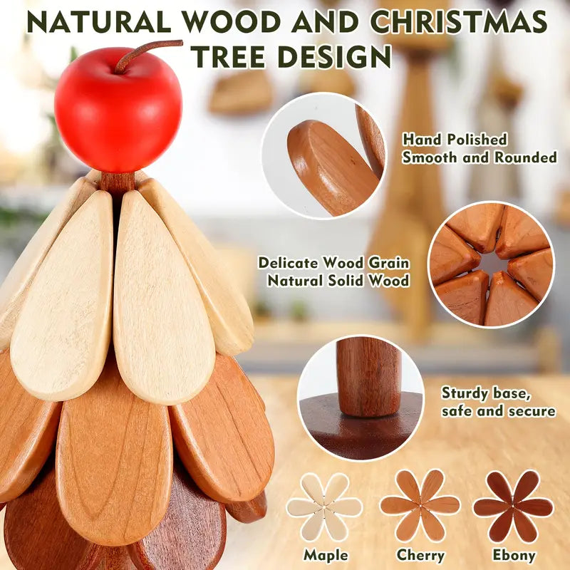 Unique Christmas Tree Coaster Set