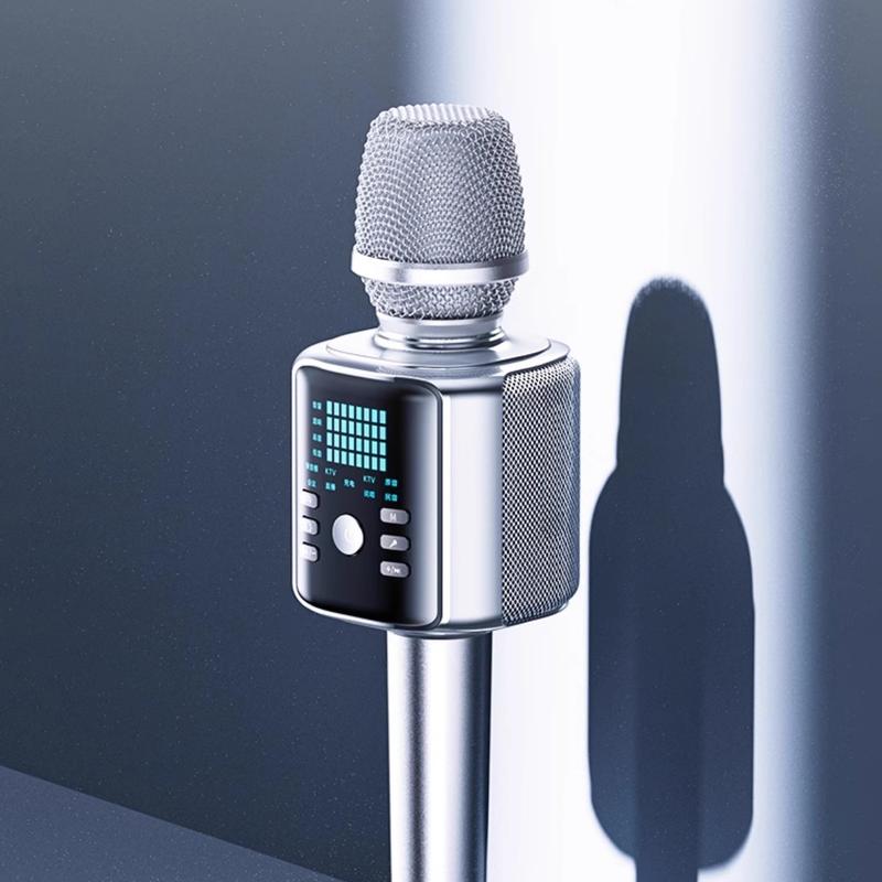 Professional Wireless Karaoke Microphone with Speaker and Soundcard