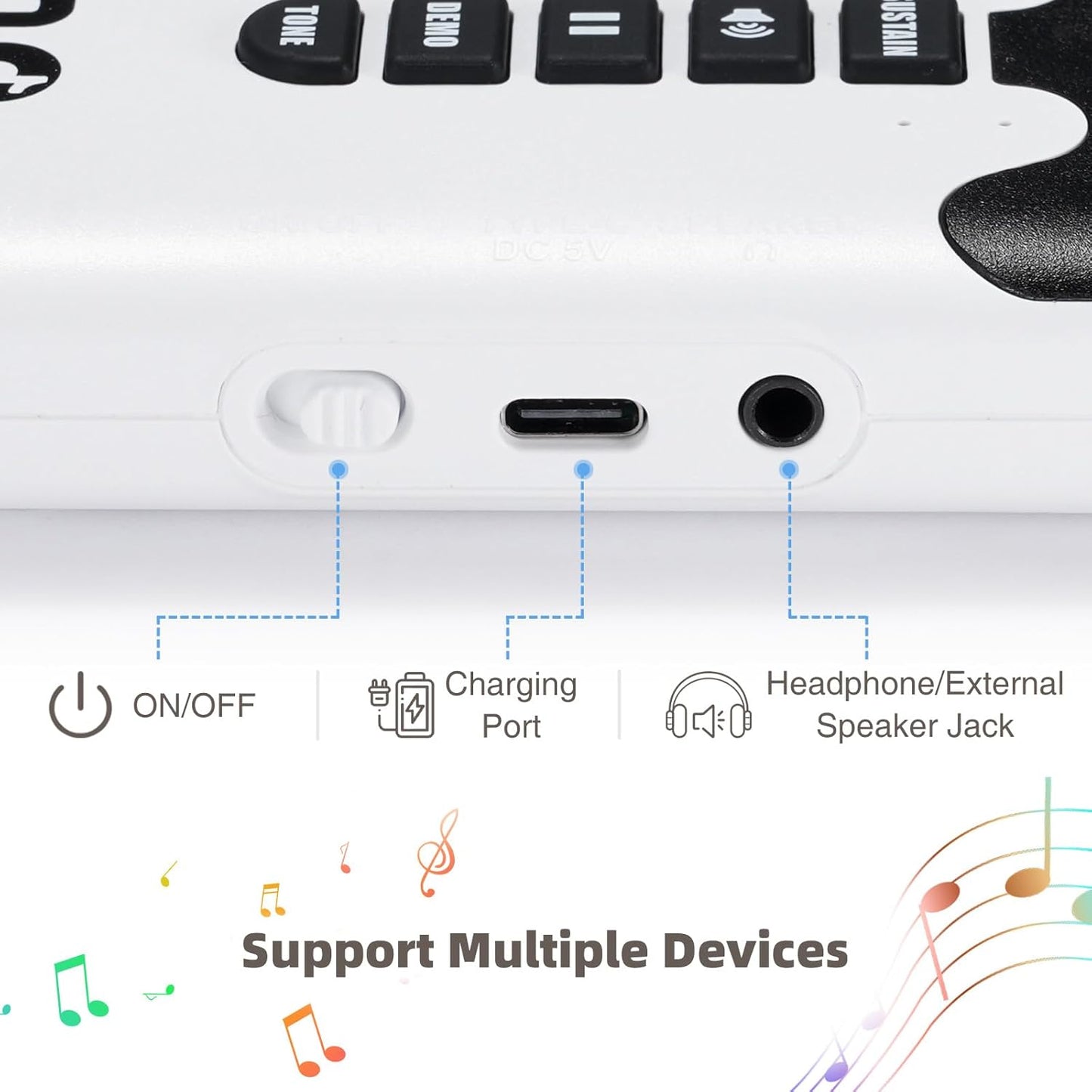 Portable Electric 49 Key Roll Up Keyboard Piano