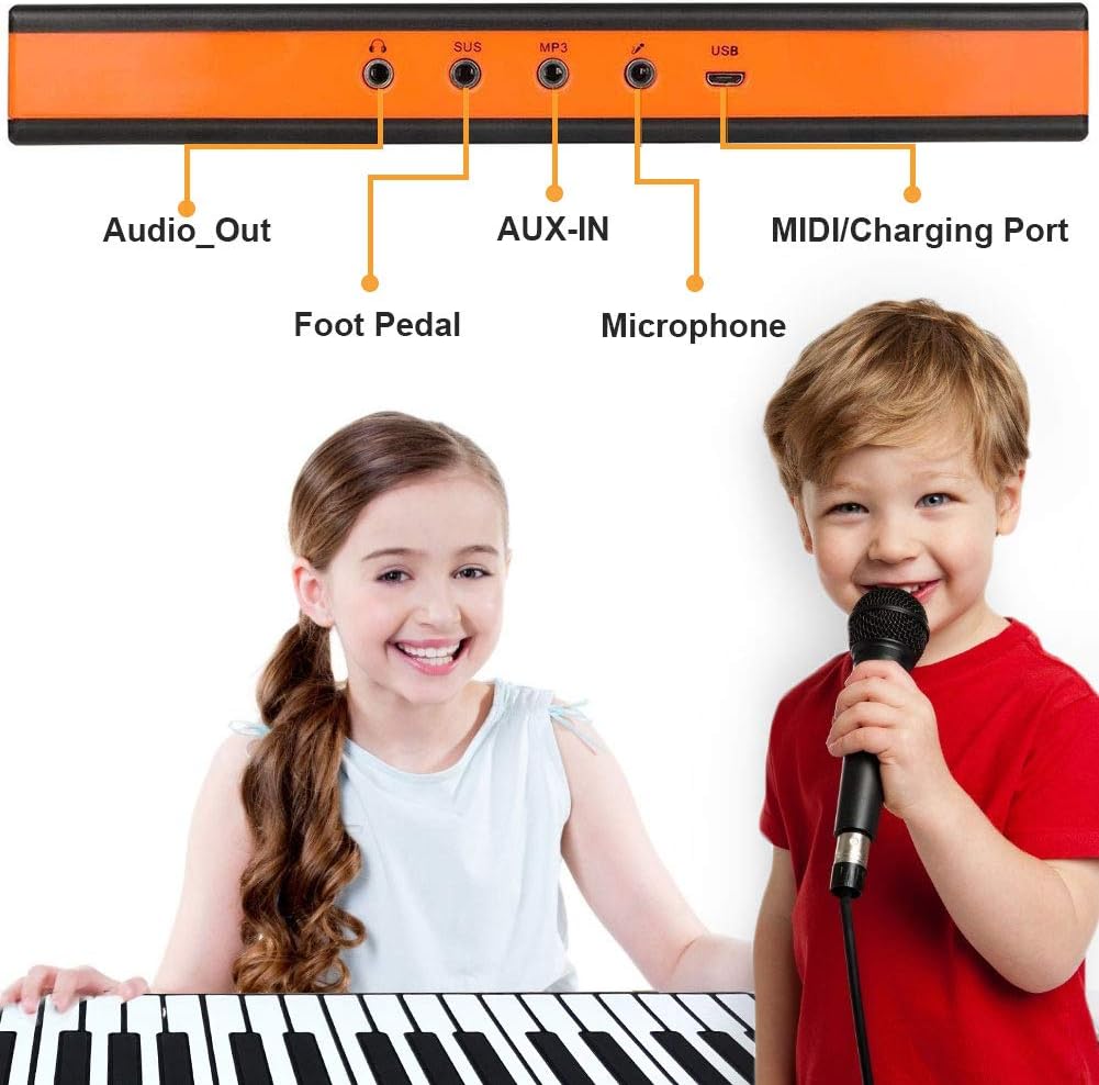 Portable Electric 49 Key Roll Up Keyboard Piano