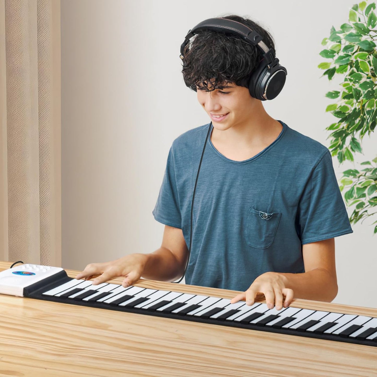 Portable Electric 49 Key Roll Up Keyboard Piano