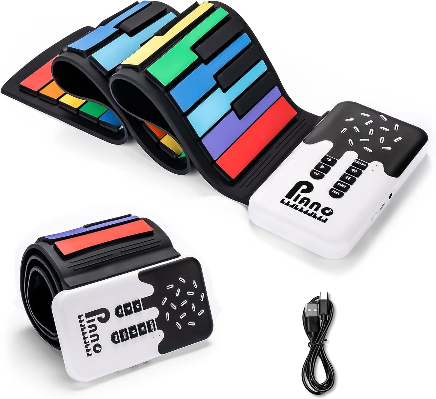 Portable Electric 49 Key Roll Up Keyboard Piano