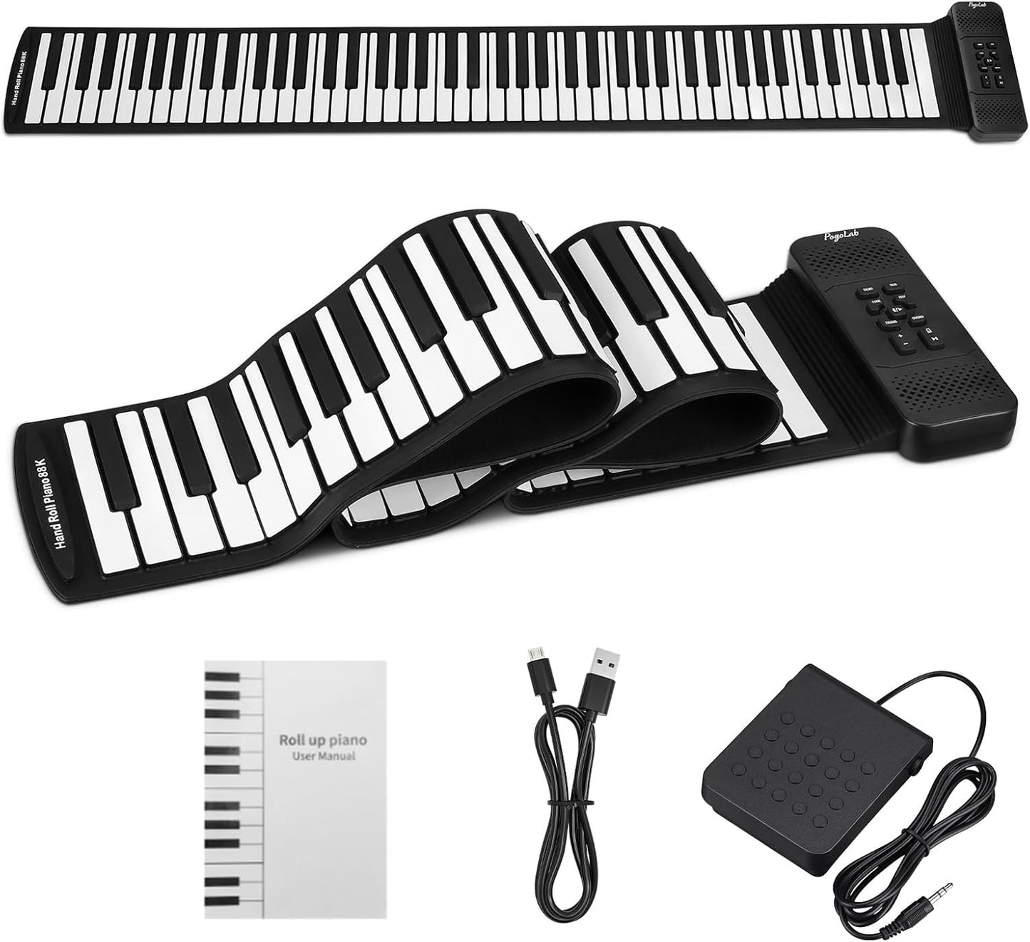 Portable Electric 49 Key Roll Up Keyboard Piano