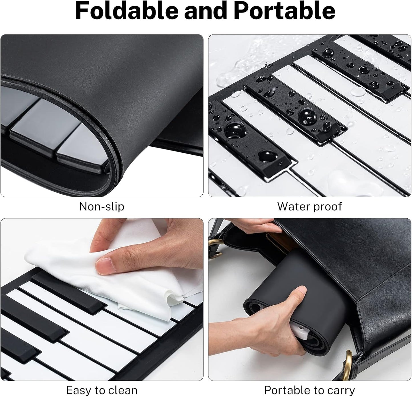 Portable Electric 49 Key Roll Up Keyboard Piano