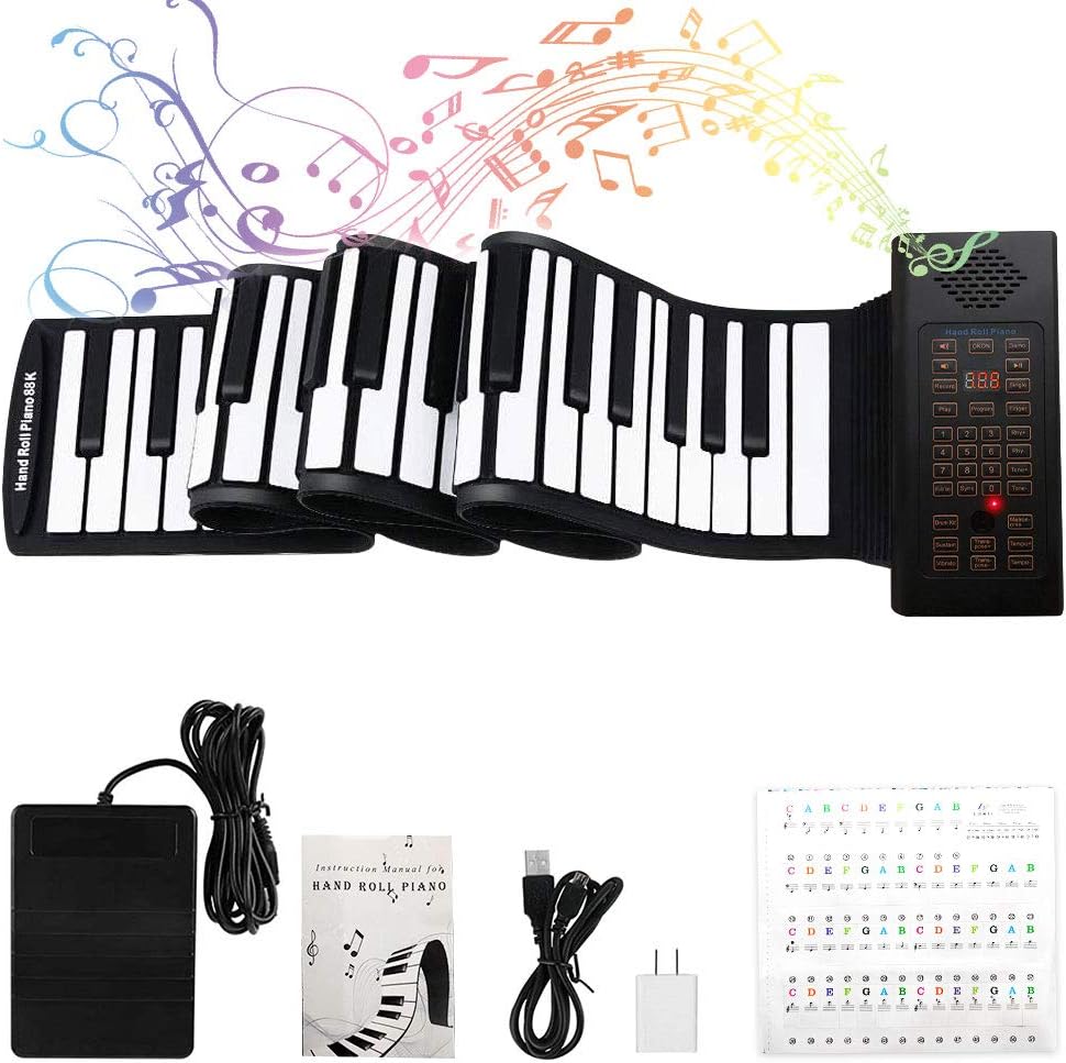 Portable Electric 49 Key Roll Up Keyboard Piano