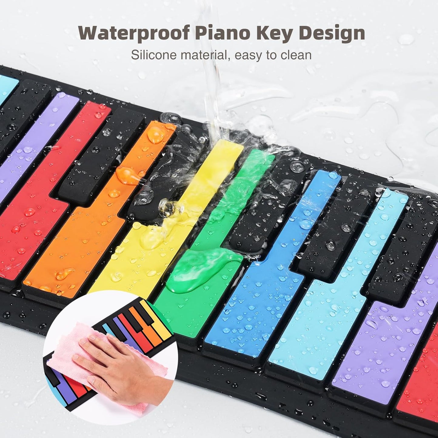Portable Electric 49 Key Roll Up Keyboard Piano