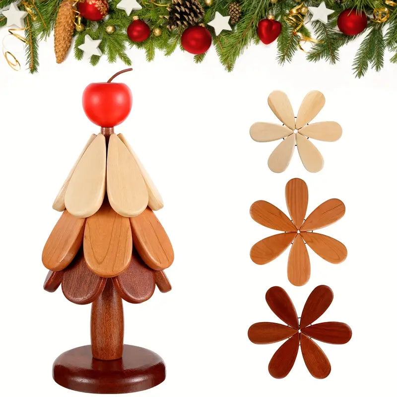 Unique Christmas Tree Coaster Set