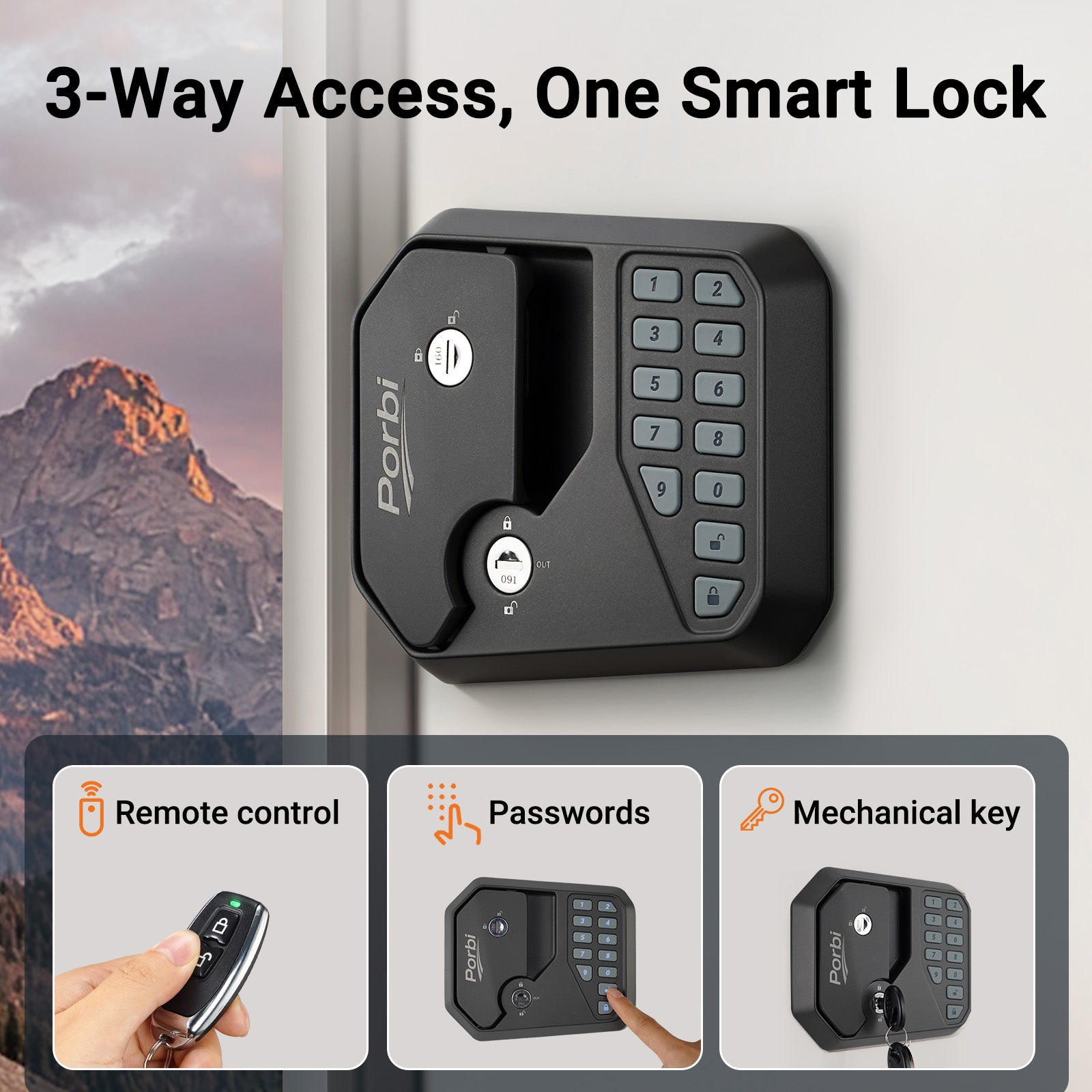 Full Metal RV Keyless Entry Door Lock with Password & Remote