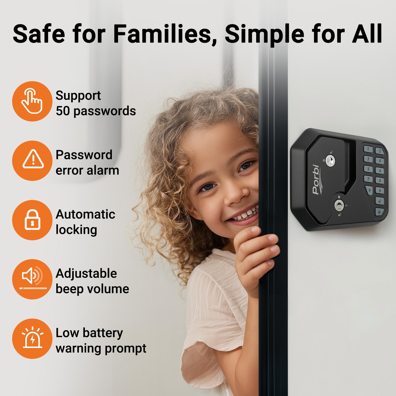 Full Metal RV Keyless Entry Door Lock with Password & Remote