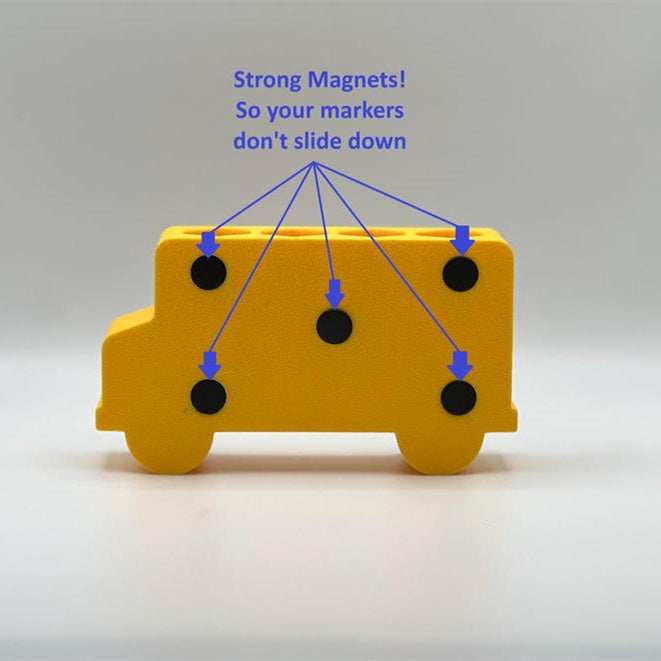 Unique Magnetic Bus-Shaped Marker Holder