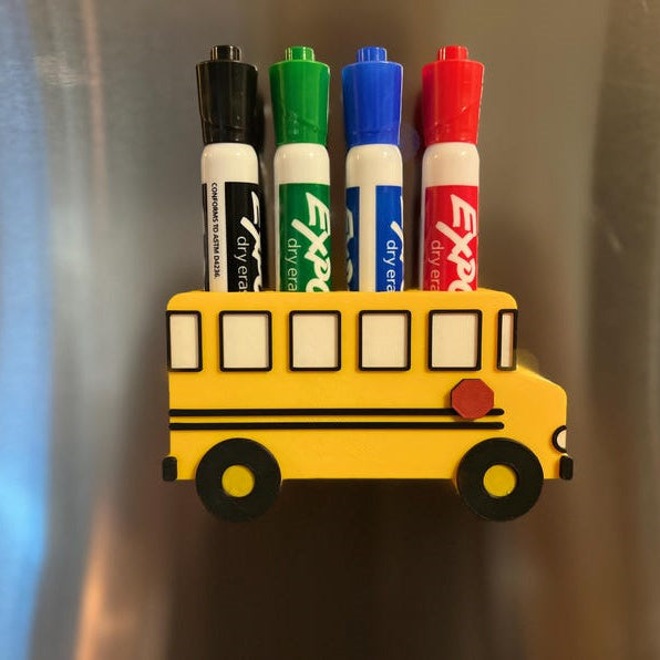 Unique Magnetic Bus-Shaped Marker Holder