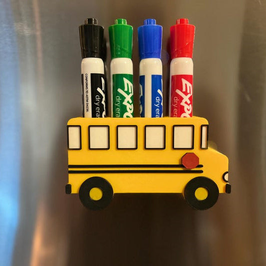 Unique Magnetic Bus-Shaped Marker Holder